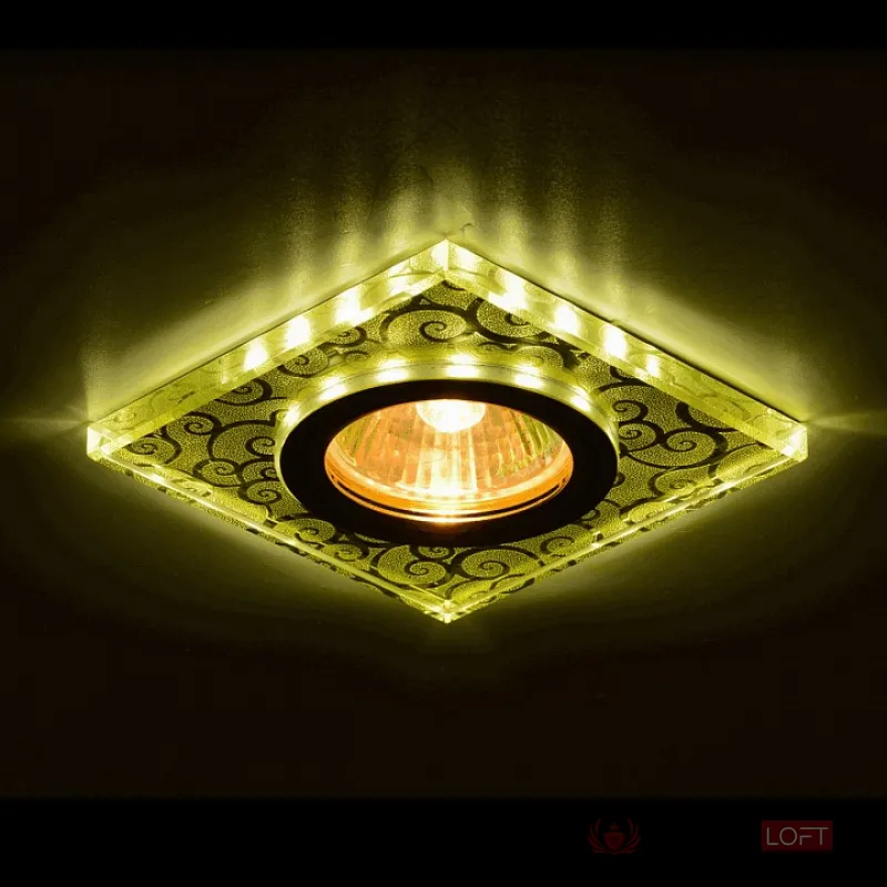 Встраиваемый светильник Imex IL.0026.5871 Цвет арматуры золото Цвет плафонов желтый от ImperiumLoft