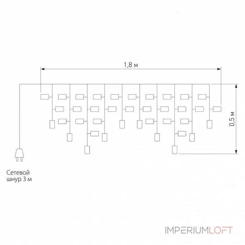 Бахрома световая Eurosvet 100 100-001 белый от ImperiumLoft Бахрома световая Eurosvet 100 100-001 белый от ImperiumLoft