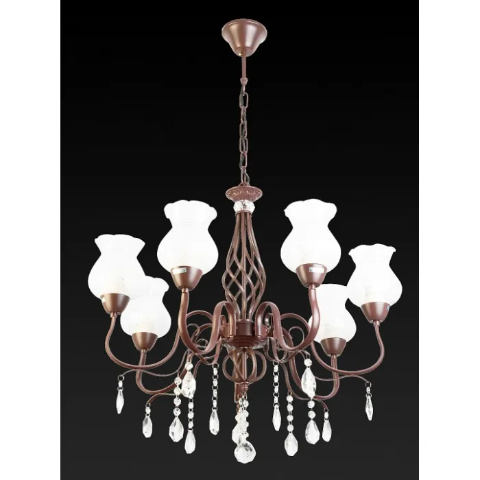 Подвесная люстра TopLight Kelli TL5680D-07PG Цвет арматуры коричневый Цвет плафонов прозрачный от ImperiumLoft