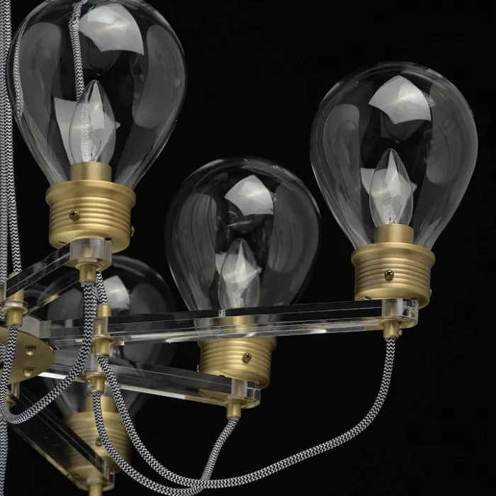 Подвесная люстра MW-Light Атмосфера 699010708 Цвет арматуры бронза Цвет плафонов прозрачный от ImperiumLoft
