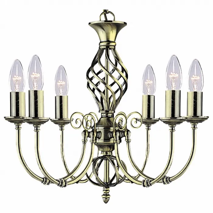Подвесная люстра Arte Lamp Zanzibar A8392LM-6AB Цвет арматуры бронза Цвет плафонов белый от ImperiumLoft