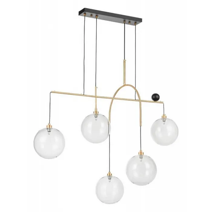 Подвесная люстра Vele Luce Freedom VL5544P05 Цвет арматуры золото Цвет плафонов прозрачный от ImperiumLoft