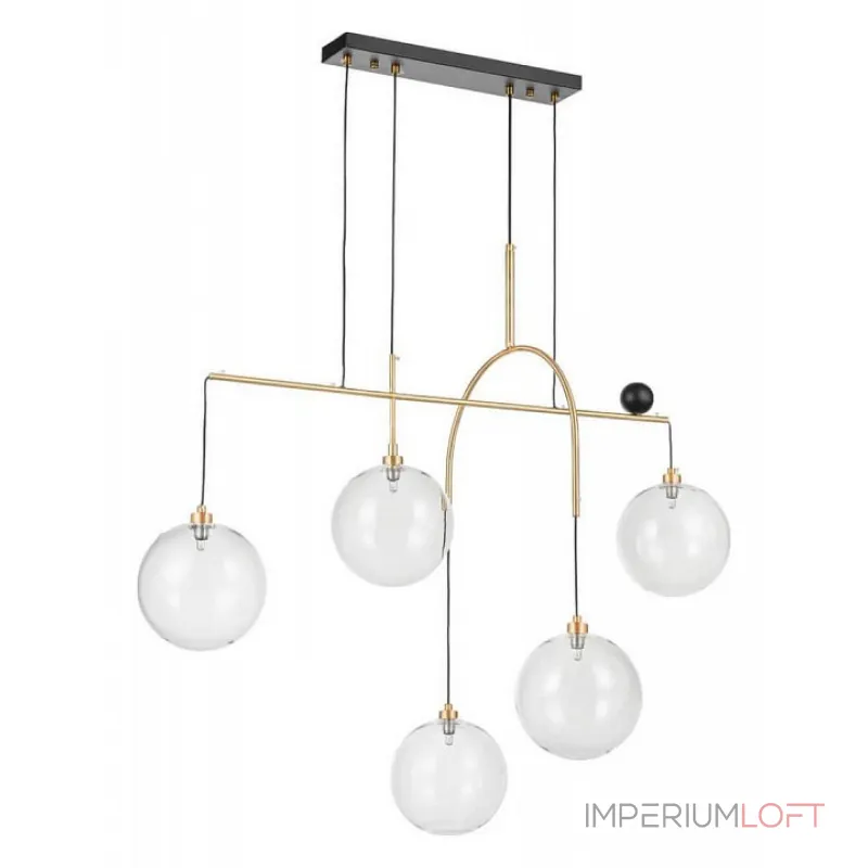 Подвесная люстра Vele Luce Freedom VL5544P05 Цвет арматуры золото Цвет плафонов прозрачный от ImperiumLoft Подвесная люстра Vele Luce Freedom VL5544P05 Цвет арматуры золото Цвет плафонов прозрачный от ImperiumLoft