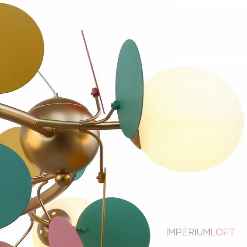 Подвесная люстра F-promo Multy Bliss 2772-12P Цвет арматуры золото Цвет плафонов белый от ImperiumLoft Подвесная люстра F-promo Multy Bliss 2772-12P Цвет арматуры золото Цвет плафонов белый от ImperiumLoft