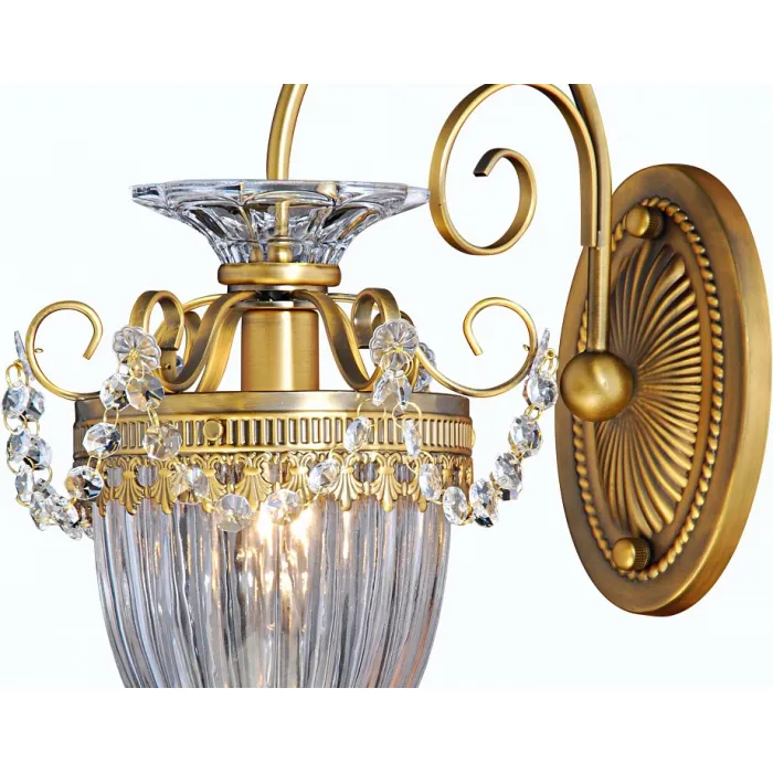Бра Arte Lamp Schelenberg A4410AP-1SR Цвет арматуры латунь Цвет плафонов прозрачный от ImperiumLoft