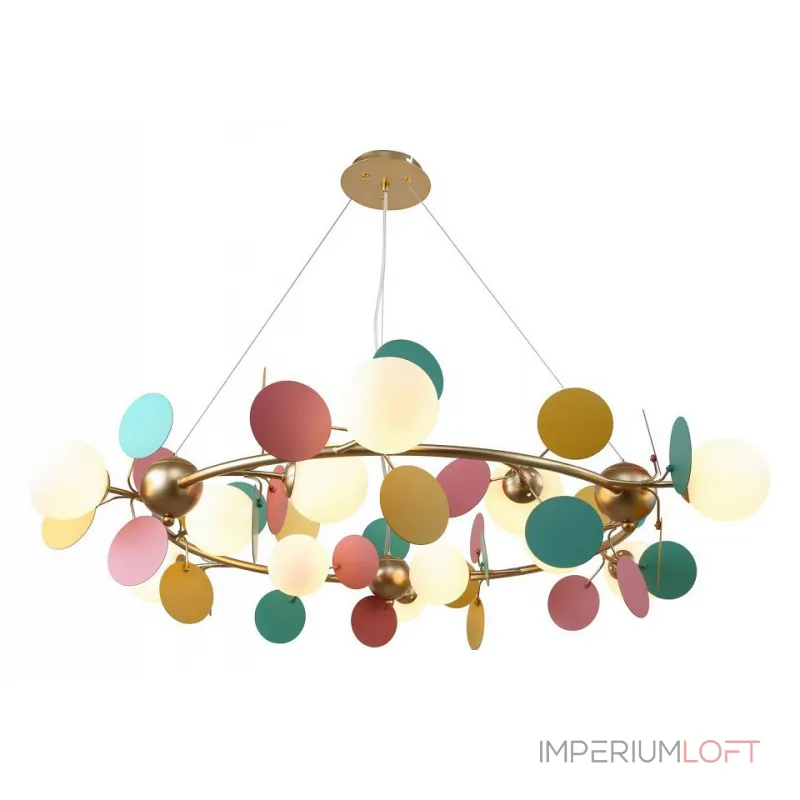Подвесная люстра F-promo Multy Bliss 2772-12P Цвет арматуры золото Цвет плафонов белый от ImperiumLoft Подвесная люстра F-promo Multy Bliss 2772-12P Цвет арматуры золото Цвет плафонов белый от ImperiumLoft