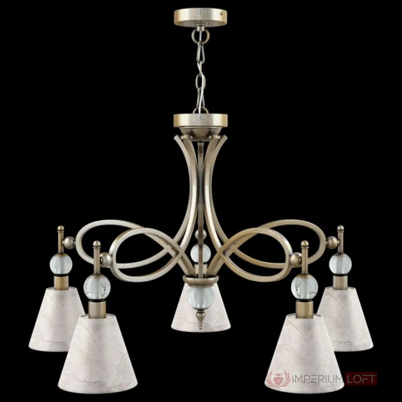 Подвесная люстра Lamp4You Eclectic 8 M2-05-SB-LMP-O-15 Цвет арматуры бронза Цвет плафонов белый от ImperiumLoft
