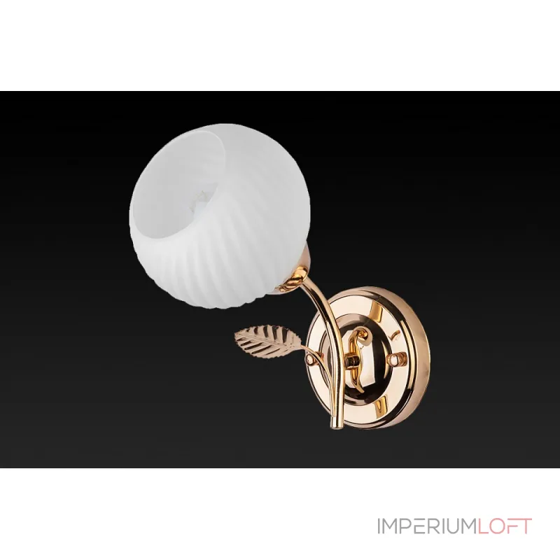 Бра TopLight Maria TL3510B-01FG Цвет арматуры золото Цвет плафонов белый