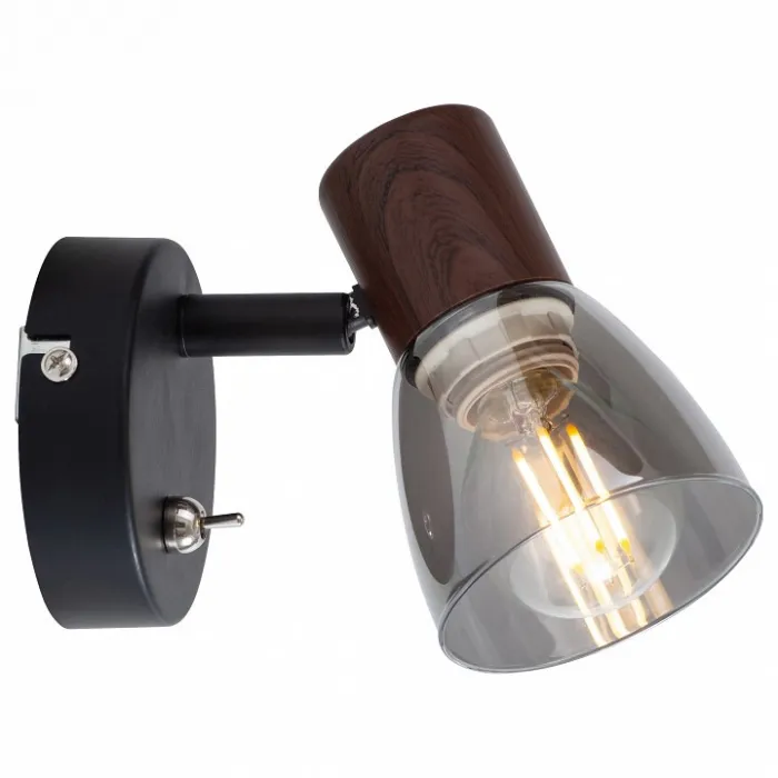 Бра TopLight Lavinia TL1233Y-01BB Цвет арматуры черный Цвет плафонов серый от ImperiumLoft