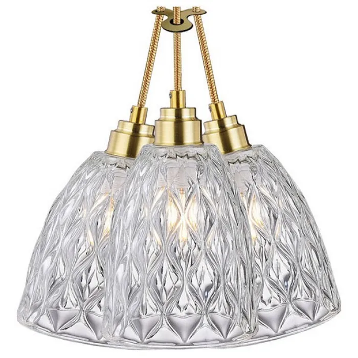 Подвесной светильник TopLight Pearle TL5262H Цвет арматуры золото Цвет плафонов прозрачный от ImperiumLoft