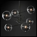 Подвесной светильник DeLight Collection Globe Mobile KG0835P-6 black Цвет арматуры черный Цвет плафонов прозрачный от ImperiumLoft