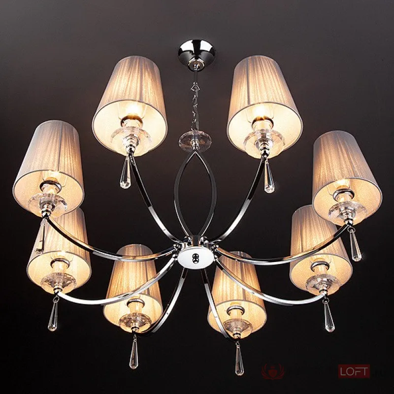 Подвесная люстра Eurosvet Valery 60079/8 хром от ImperiumLoft