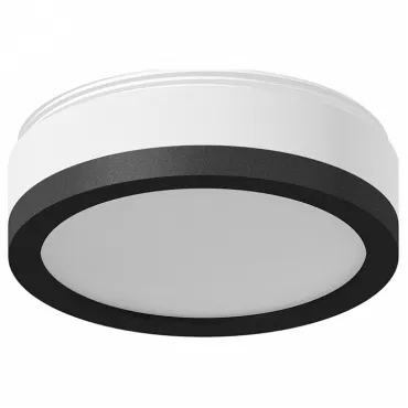 Рамка на 1 светильник Ambrella N712 N7121 SBK/FR черный песок/белый матовый D70*H15mm Out15mm MR16 Цвет арматуры черно-белый