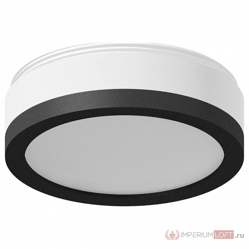 Рамка на 1 светильник Ambrella N712 N7121 SBK/FR черный песок/белый матовый D70*H15mm Out15mm MR16 Цвет арматуры черно-белый от ImperiumLoft