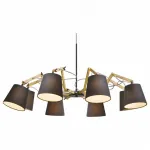 Подвесная люстра Arte Lamp Pinocchio A5700LM-8BK Цвет арматуры коричневый Цвет плафонов черный от ImperiumLoft