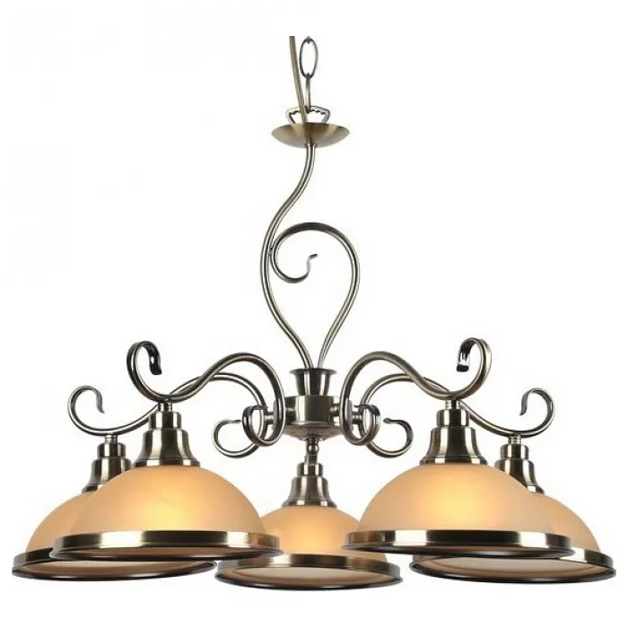 Подвесная люстра Arte Lamp Safari A6905LM-5AB Цвет арматуры бронза Цвет плафонов белый от ImperiumLoft