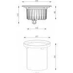 Встраиваемый в дорогу светильник Deko-Light Canum 730454 Цвет арматуры серебро Цвет плафонов прозрачный от ImperiumLoft