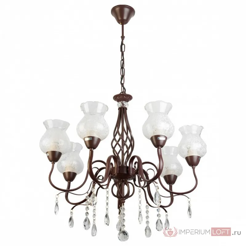 Подвесная люстра TopLight Kelli TL5680D-07PG Цвет арматуры коричневый Цвет плафонов прозрачный от ImperiumLoft