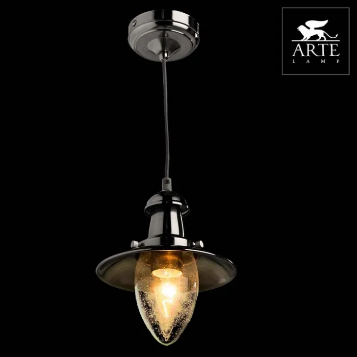 Подвесной светильник Arte Lamp Fisherman A5518SP-1SS Цвет арматуры серебро Цвет плафонов прозрачный от ImperiumLoft