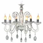 Подвесная люстра Omnilux Salerno OML-34403-06 Цвет арматуры хром Цвет плафонов прозрачный от ImperiumLoft