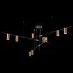 Люстра на штанге ST-Luce Sormano SL1206.402.09 Цвет плафонов латунь Цвет арматуры черный от ImperiumLoft