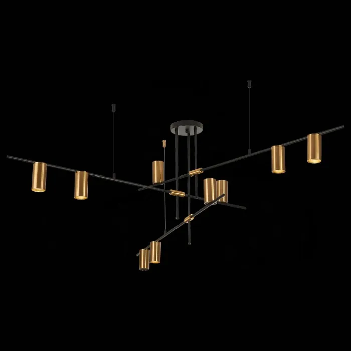 Люстра на штанге ST-Luce Sormano SL1206.402.09 Цвет плафонов латунь Цвет арматуры черный от ImperiumLoft