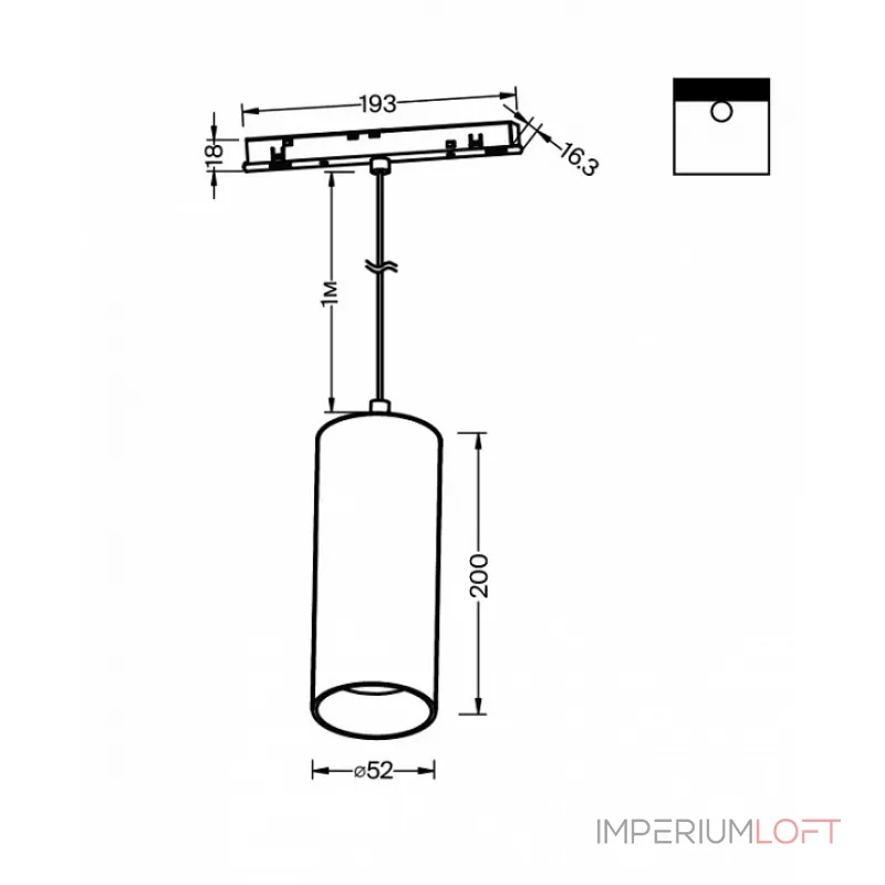 Подвесной светильник Maytoni Focus LED TR041-2-12W3K-B