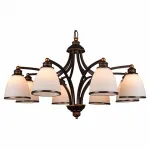 Подвесная люстра Arte Lamp Bonito A9518LM-8BA Цвет арматуры черный Цвет плафонов белый от ImperiumLoft
