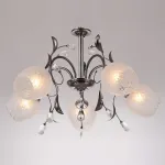 Подвесная люстра Hiper 103 H103-5 Цвет арматуры хром Цвет плафонов белый