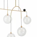 Подвесная люстра Vele Luce Freedom VL5544P05 Цвет арматуры золото Цвет плафонов прозрачный от ImperiumLoft