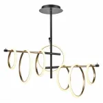 Люстра на штанге Vele Luce Bellezza VL7262L07 Цвет арматуры Черный Цвет плафонов Разноцветный от ImperiumLoft