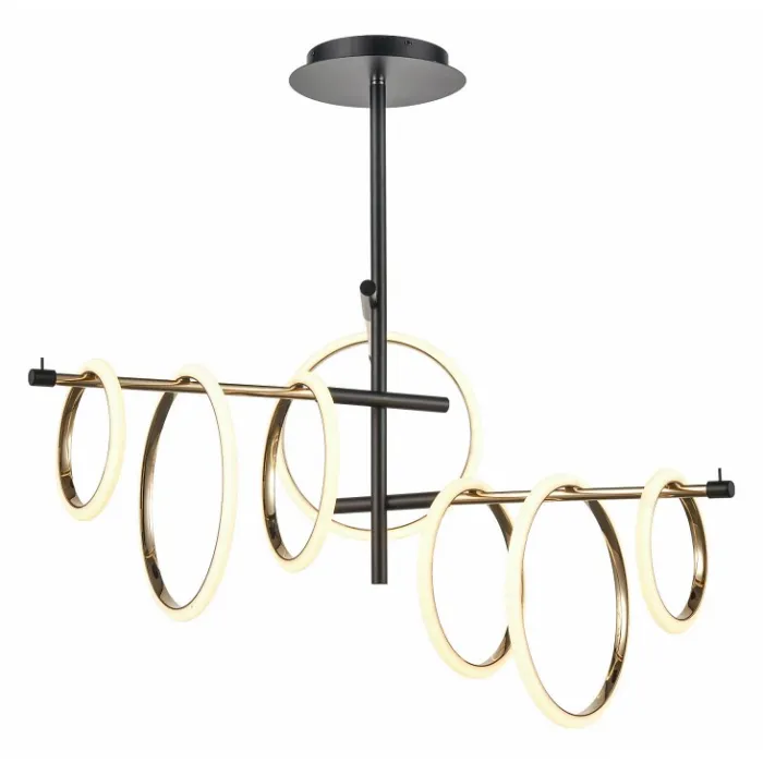 Люстра на штанге Vele Luce Bellezza VL7262L07 Цвет арматуры Черный Цвет плафонов Разноцветный от ImperiumLoft