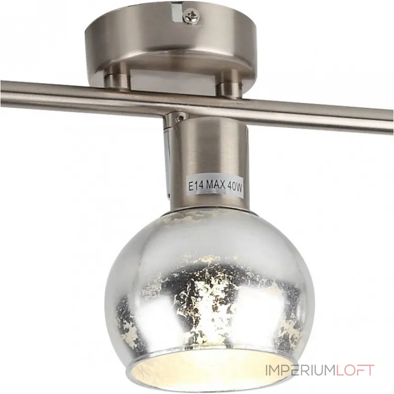 Спот Rivoli Craquelure W3 SN Б0038127 Цвет арматуры никель Цвет плафонов серебро