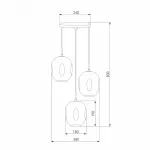 Подвесной светильник Eurosvet Mill 50195/3 жемчуг черный от ImperiumLoft