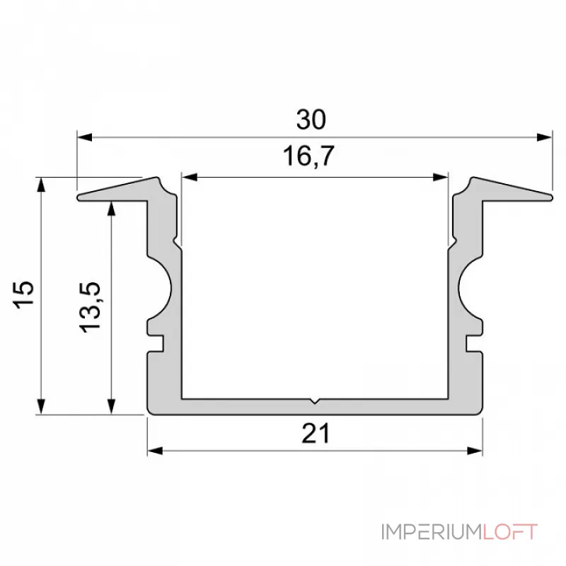 Профиль встраиваемый  Deko-Light ET-02-15 975165 Цвет арматуры белый