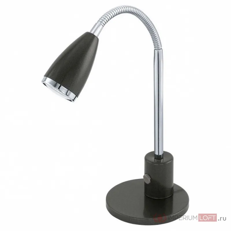 Настольная лампа офисная Eglo ПРОМО Fox 92873 Цвет арматуры хром Цвет плафонов серый от ImperiumLoft