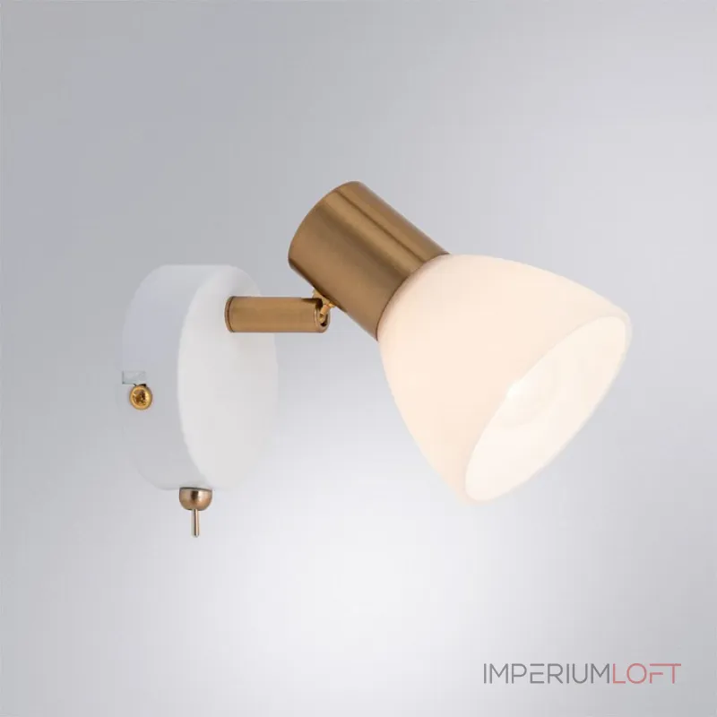 Бра Arte Lamp Falena A3117AP-1WH Цвет арматуры Белый Цвет плафонов Белый