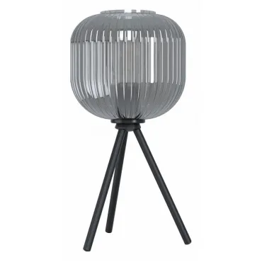 Настольная лампа декоративная Eglo Mantunalle 1 99374 Цвет плафонов серый Цвет арматуры черный