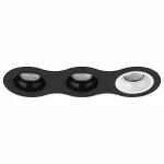 Встраиваемый светильник Lightstar Domino D637070706 цвет арматуры черно-белый