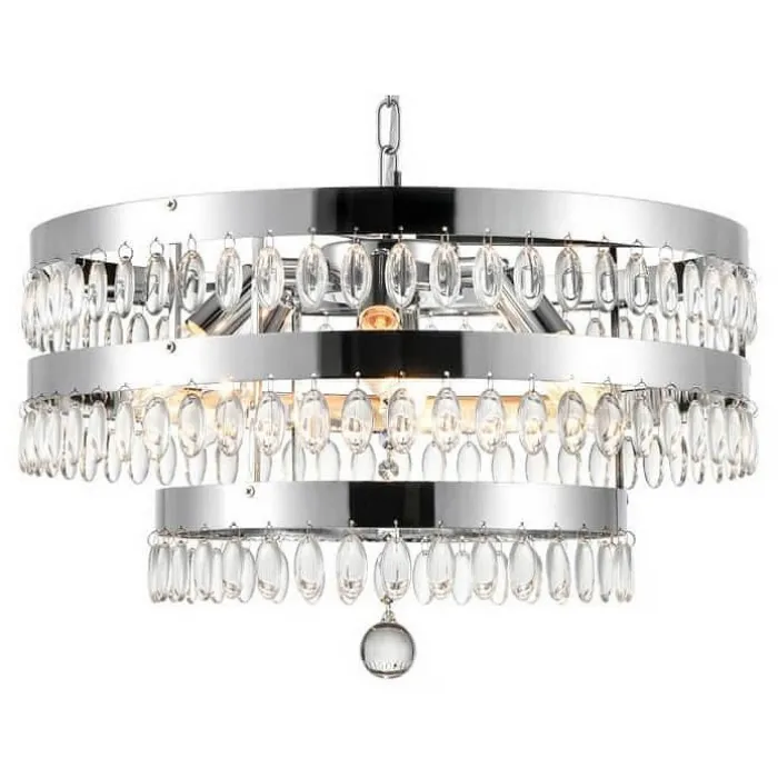 Подвесная люстра Vele Luce Breeze VL3263P06 Цвет арматуры хром Цвет плафонов прозрачный от ImperiumLoft
