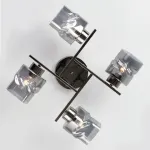 Потолочная люстра Eurosvet Hilari 30165/4 черный жемчуг Цвет арматуры хром Цвет плафонов серый от ImperiumLoft