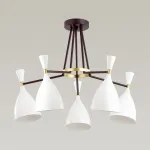 Люстра на штанге Lumion Oliver 4494/5C Цвет арматуры золото Цвет плафонов белый от ImperiumLoft