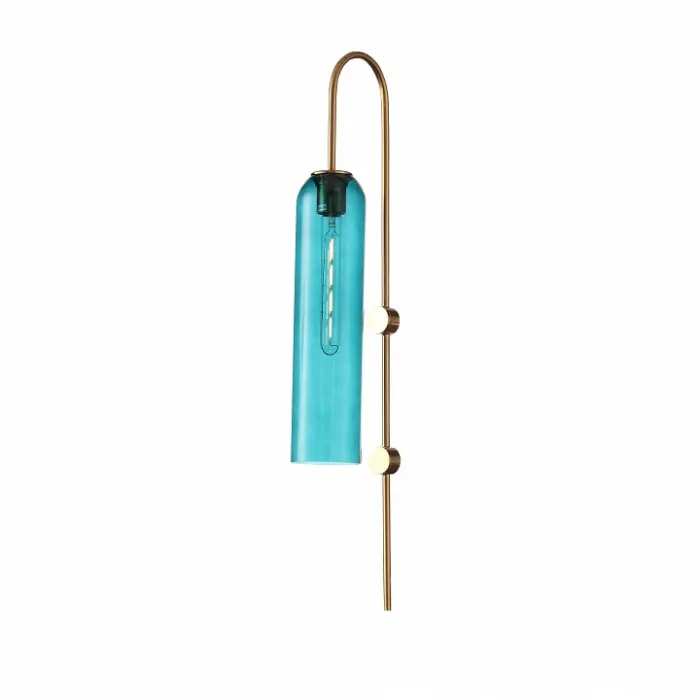 Бра ST-Luce Callana SL1145.381.01 Цвет арматуры латунь Цвет плафонов голубой от ImperiumLoft