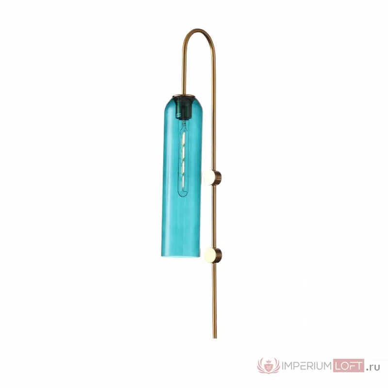 Бра ST-Luce Callana SL1145.381.01 Цвет арматуры латунь Цвет плафонов голубой от ImperiumLoft