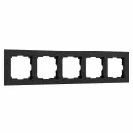 Рамка на 5 постов Werkel W0052408 (черный) Цвет арматуры черный