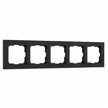 Рамка на 5 постов Werkel W0052408 (черный) Цвет арматуры черный