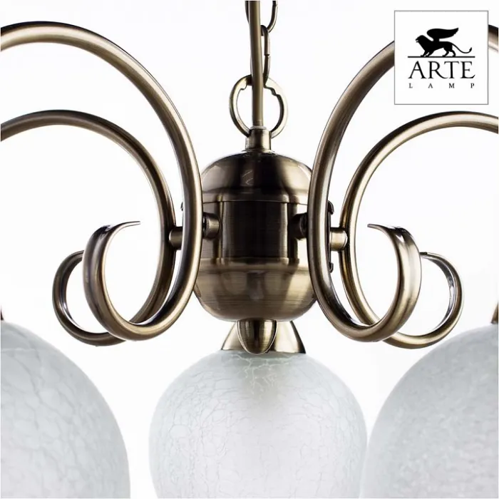 Подвесная люстра Arte Lamp Margo A9316LM-5AB Цвет арматуры бронза Цвет плафонов белый от ImperiumLoft