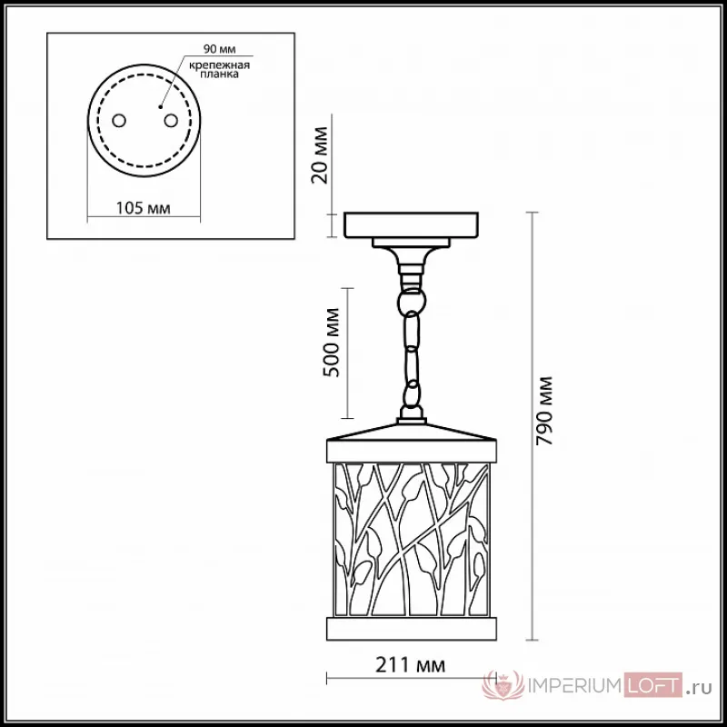 Подвесной светильник Odeon Light Lagra 2287/1 Цвет арматуры коричневый Цвет плафонов белый от ImperiumLoft