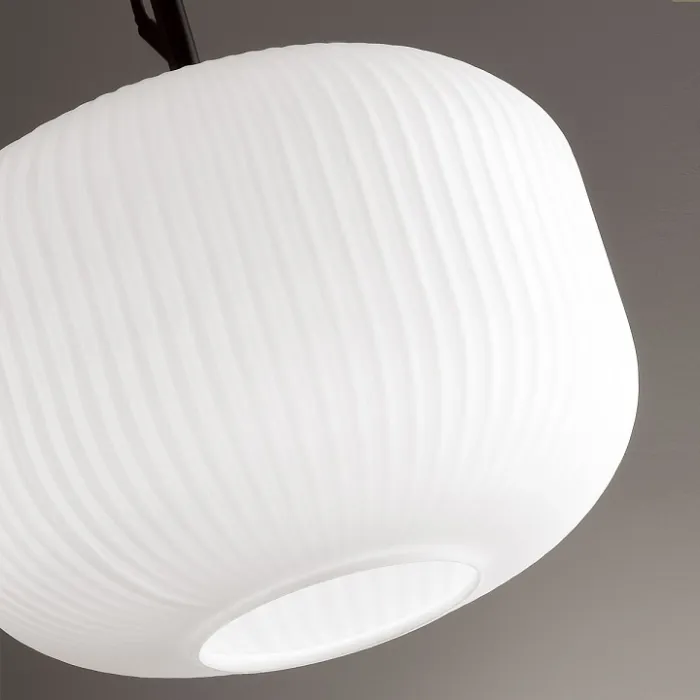 Подвесной светильник Odeon Light Roofi 4754/1 Цвет плафонов белый Цвет арматуры черный от ImperiumLoft
