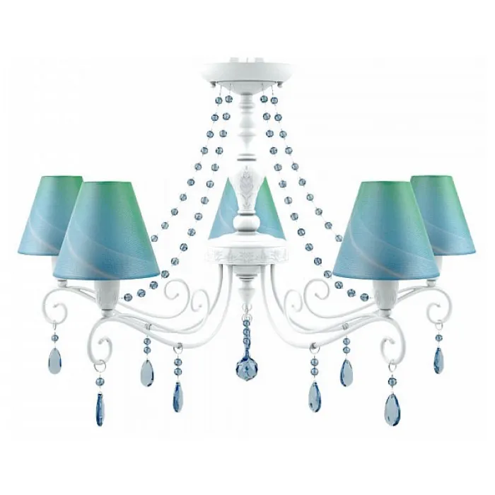 Подвесная люстра Lamp4You Provence 20 E4-05-WM-LMP-O-18-CRL-E4-05-GB-UP Цвет плафонов голубой от ImperiumLoft